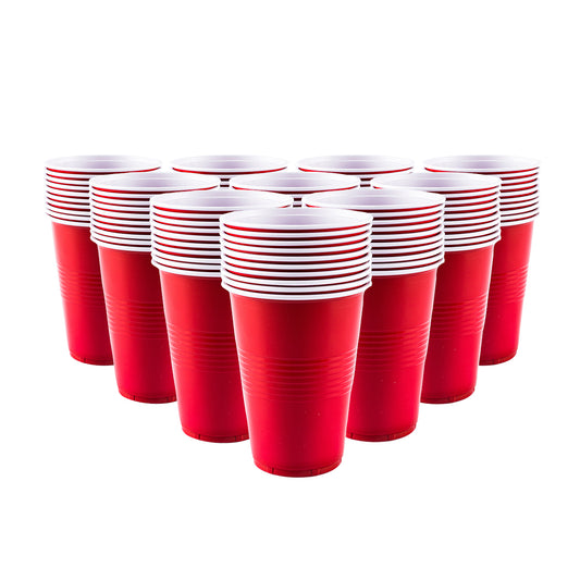 Party Central 480PCE Red Party Cups Disposable Large Rim High Quality 450ml