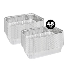 Home Master 48PCE Aluminium Deep Foil Trays Premium Quality & Strength 32cm