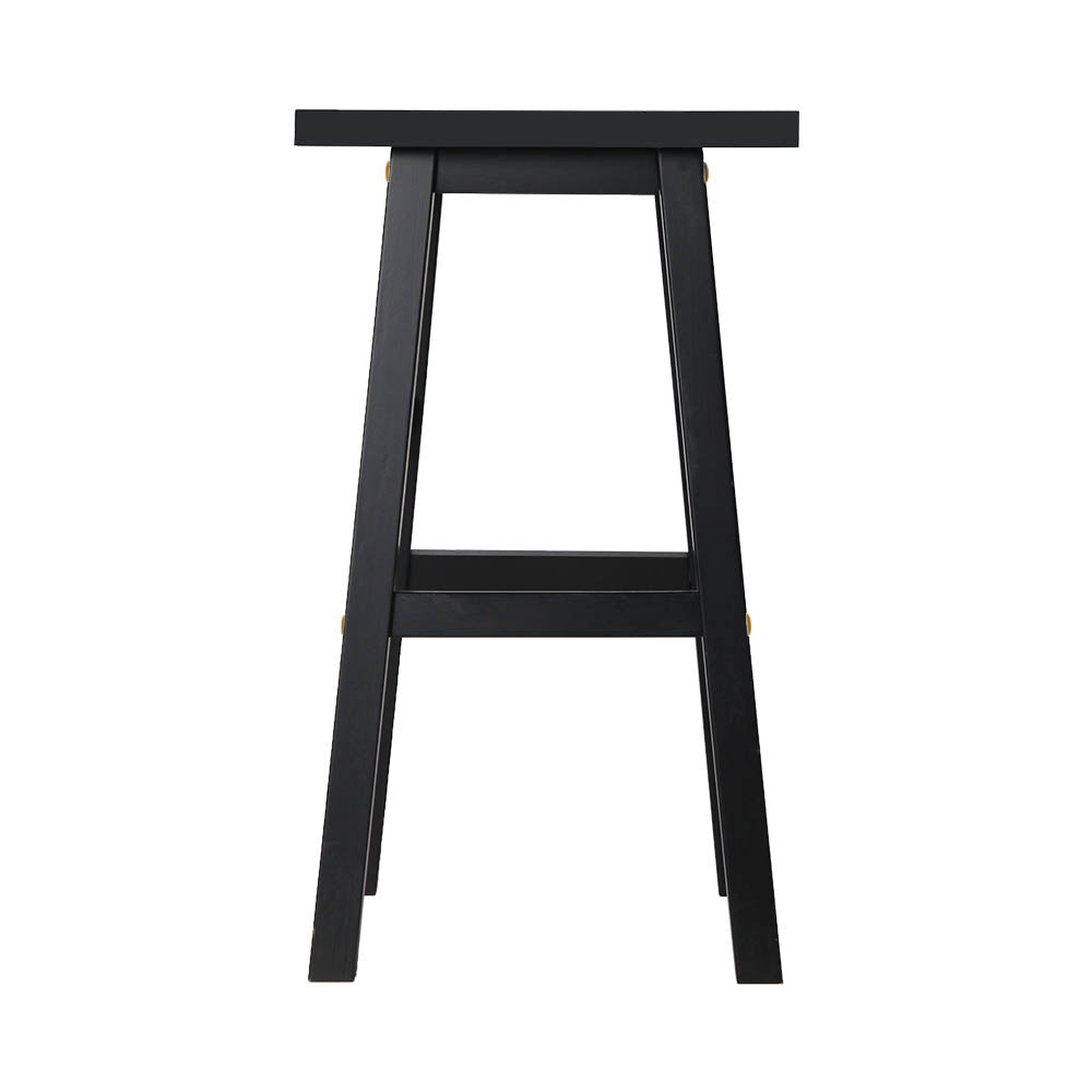 Artiss Bar Stools Kitchen Counter Stools Wooden Chairs Black x2