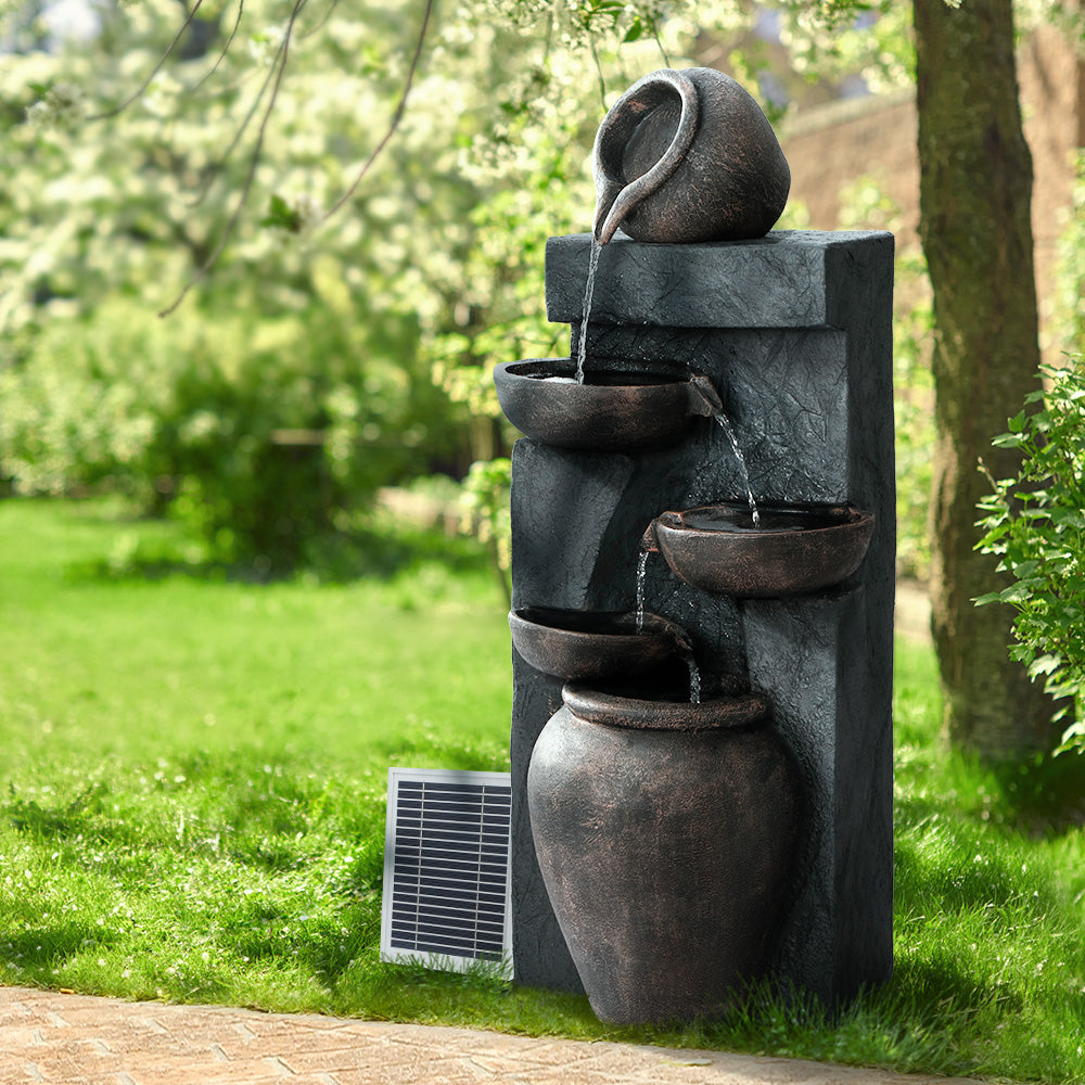 Gardeon Solar Water Feature 5-Tier 99cm