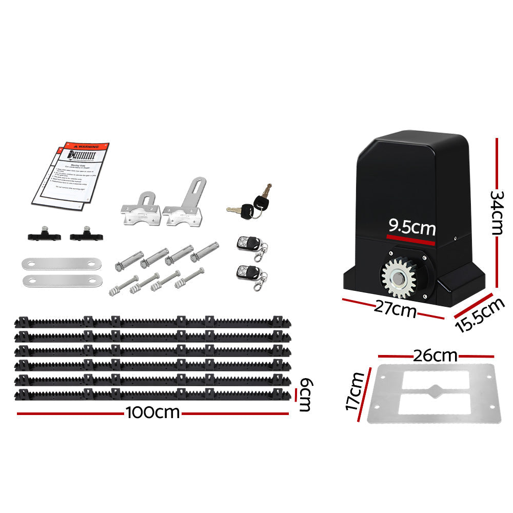 Auto Electric Sliding Gate Opener 1000KG 6M Rails