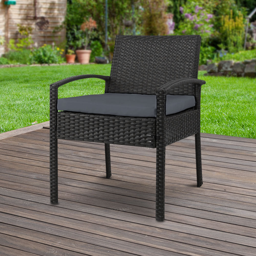 Gardeon Outdoor Dining Chairs Patio Furniture Rattan Chair Cushion Felix