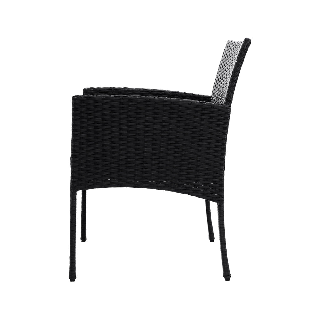 Gardeon Outdoor Bistro Chairs Patio Furniture Dining Chair Wicker Garden Cushion Tea Coffee Cafe Bar Set