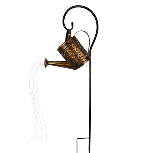 NOVEDEN Solar Garden Lights with Watering Can Light (Brown) NE-SWCL-100-XN