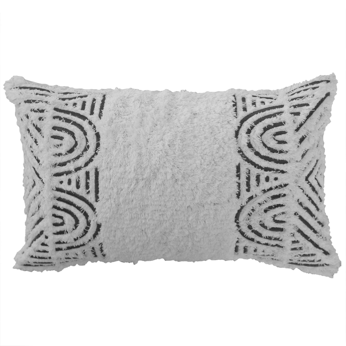 Cushion Cover-Boho Textured Single Sided-Africa Mono-30cm x 50cm