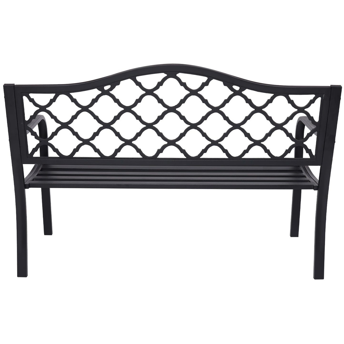 Wallaroo Steel Outdoor Garden Bench - Elegant