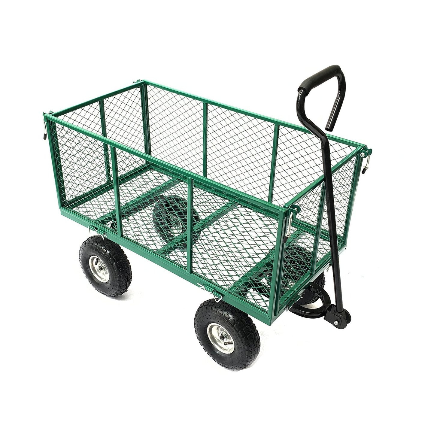 Wallaroo Steel Mesh Garden Trolley Cart - Green