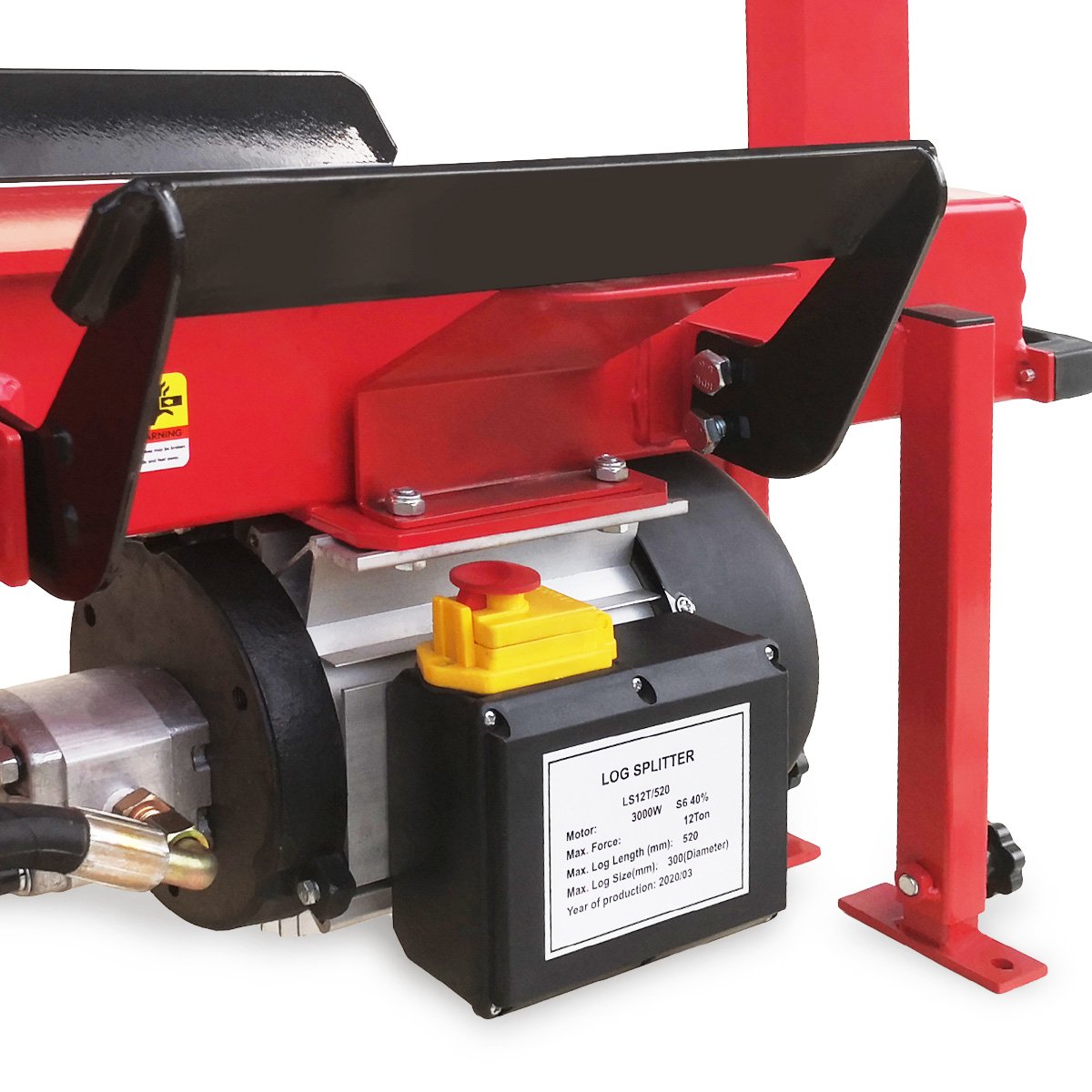 Yukon 12 Ton Electric Hydraulic Log Splitter Wood Timber Firewood Block Cutter