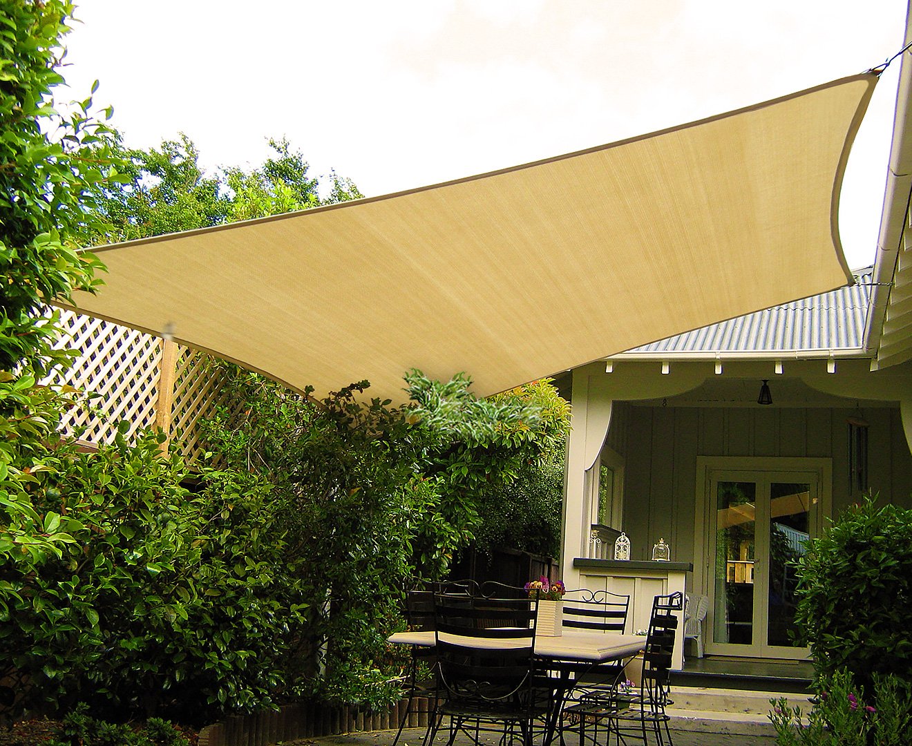 Wallaroo Square Shade Sail 10m x 10m - Sand