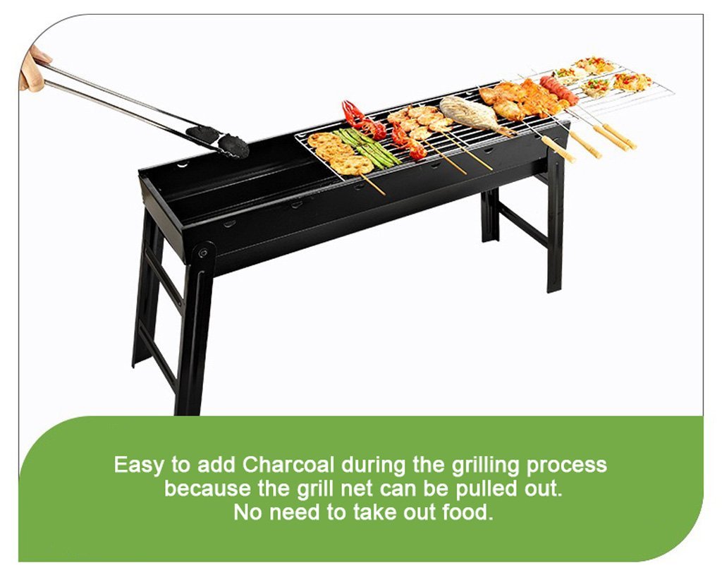 Travel BBQ: Foldable Charcoal Grill for Camping and Outdoor Picnics