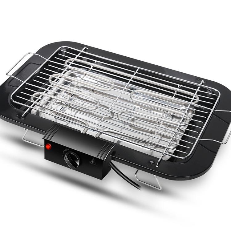 TeppanGrill: Portable Electric BBQ with Smokeless Barbeque Hot Plate in Black