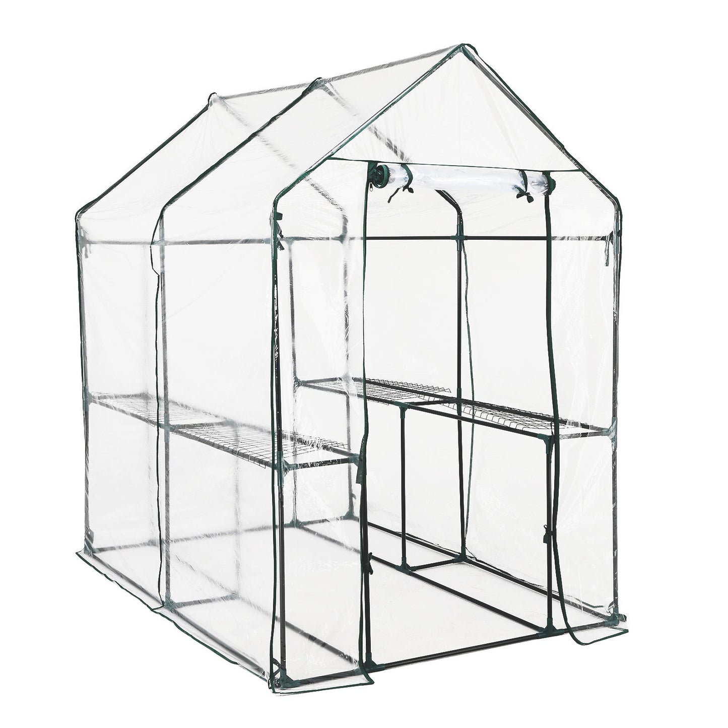 Home Ready Apex 1.9x1.2x1.9M Garden Greenhouse Walk-In Shed PVC