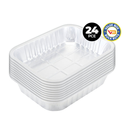 Home Master 24PCE Aluminium Foil Tray Commercial Grade Premium Quality 31cm