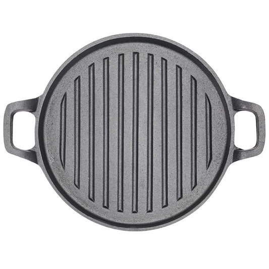 30cm Round Cast Iron Griddle Plate, BBQ Pan Cooking Griddle Grill for StoveF, Oven