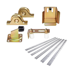 Sliding Gate Hardware Accessories Kit - 6m Track, Wheels, Stopper, Roller Guide