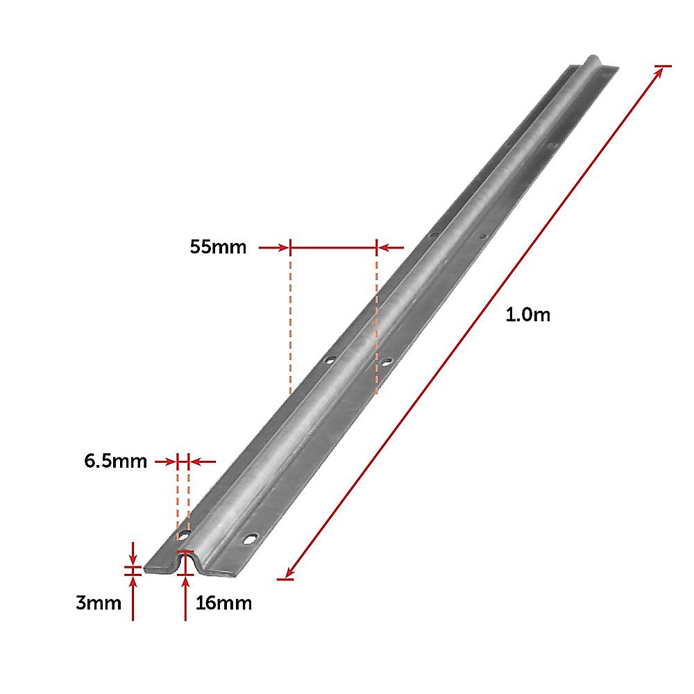 Sliding Gate Hardware Accessories Kit - 2m Track