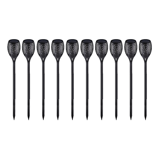 10 Pack Solar Torch Lights 96 LED Flickering Lighting Dancing Flame Garden Lamp