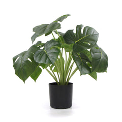 Dense Potted Artificial Split Philodendron Plant With Real Touch Leaves 50cm