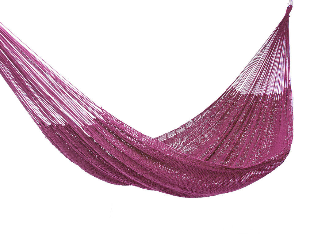 Outdoor undercover cotton Mayan Legacy hammock King size Mexican Pink